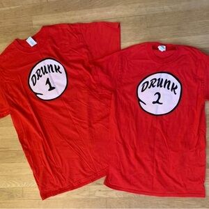 Halloween Costume Drunk 1 and Drunk 2 T-Shirts